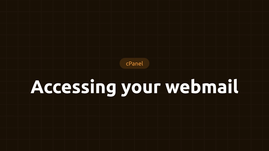 Accessing your webmail